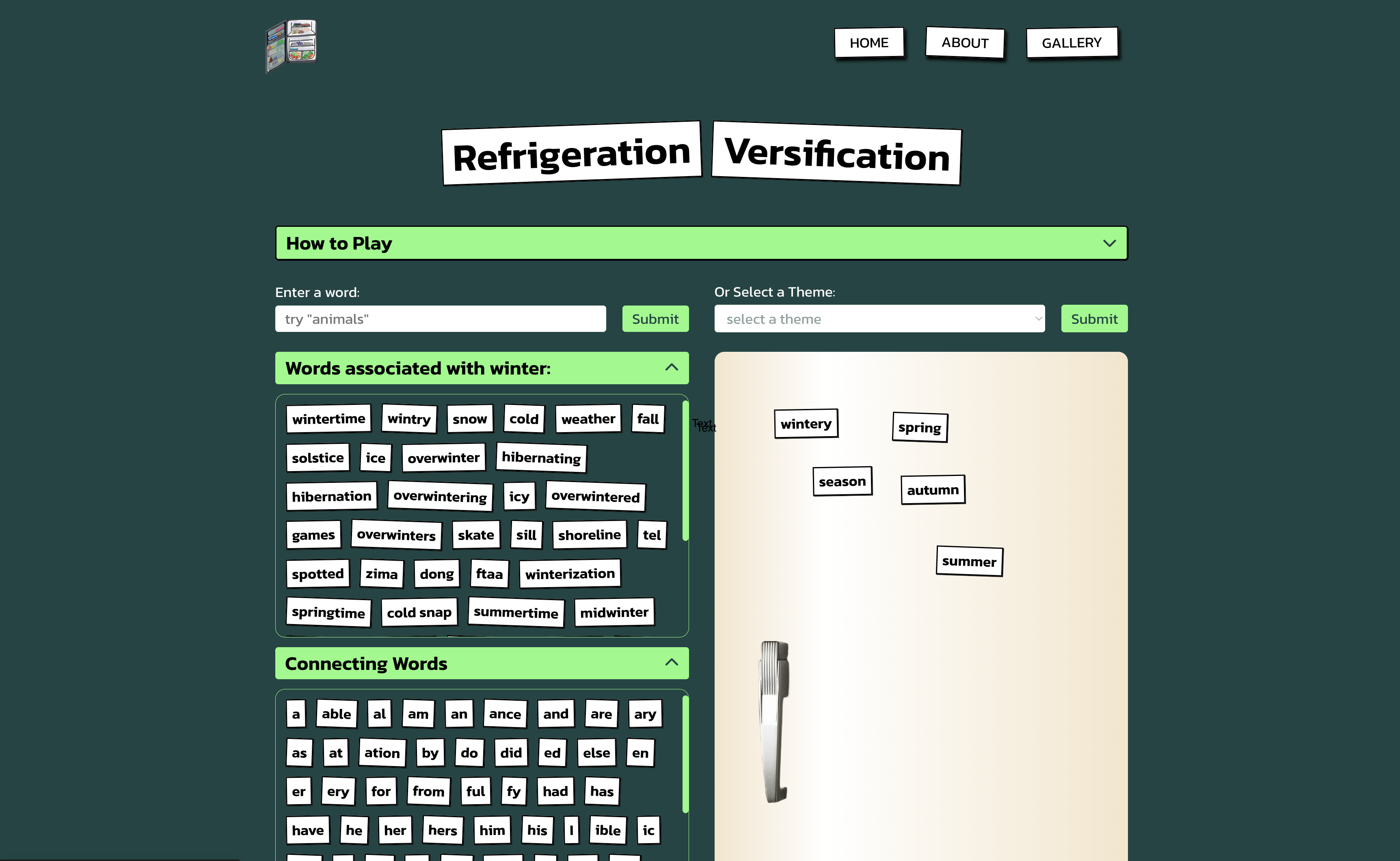 Refrigeration Versification landing page
